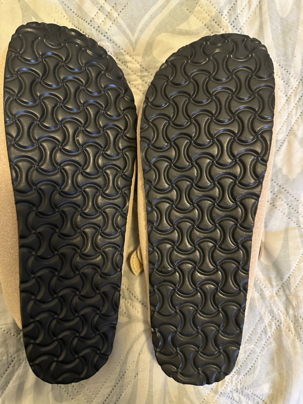 Suede Buckle Clog Slide in Beige - Picture 6 of 8